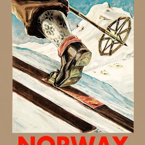 norway travel poster